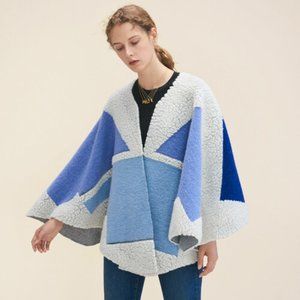 Mixed-material Poncho NEW, One Size